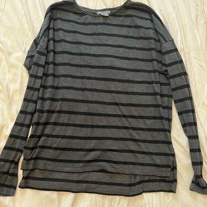 Vince gray and navy soft long sleeve shirt M